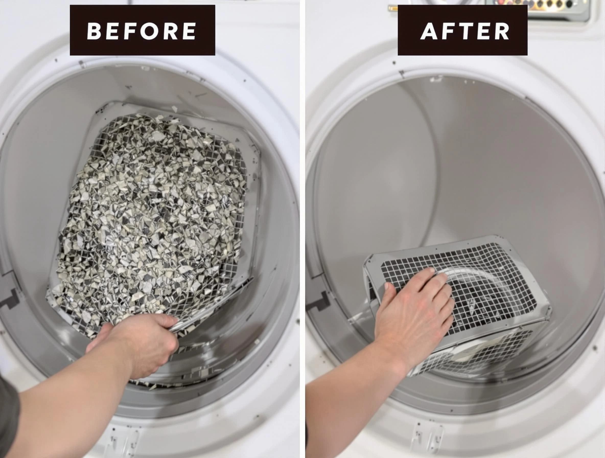 Professional lint trap cleaning by Evergreen Dryer Vent Cleaning in Evergreen