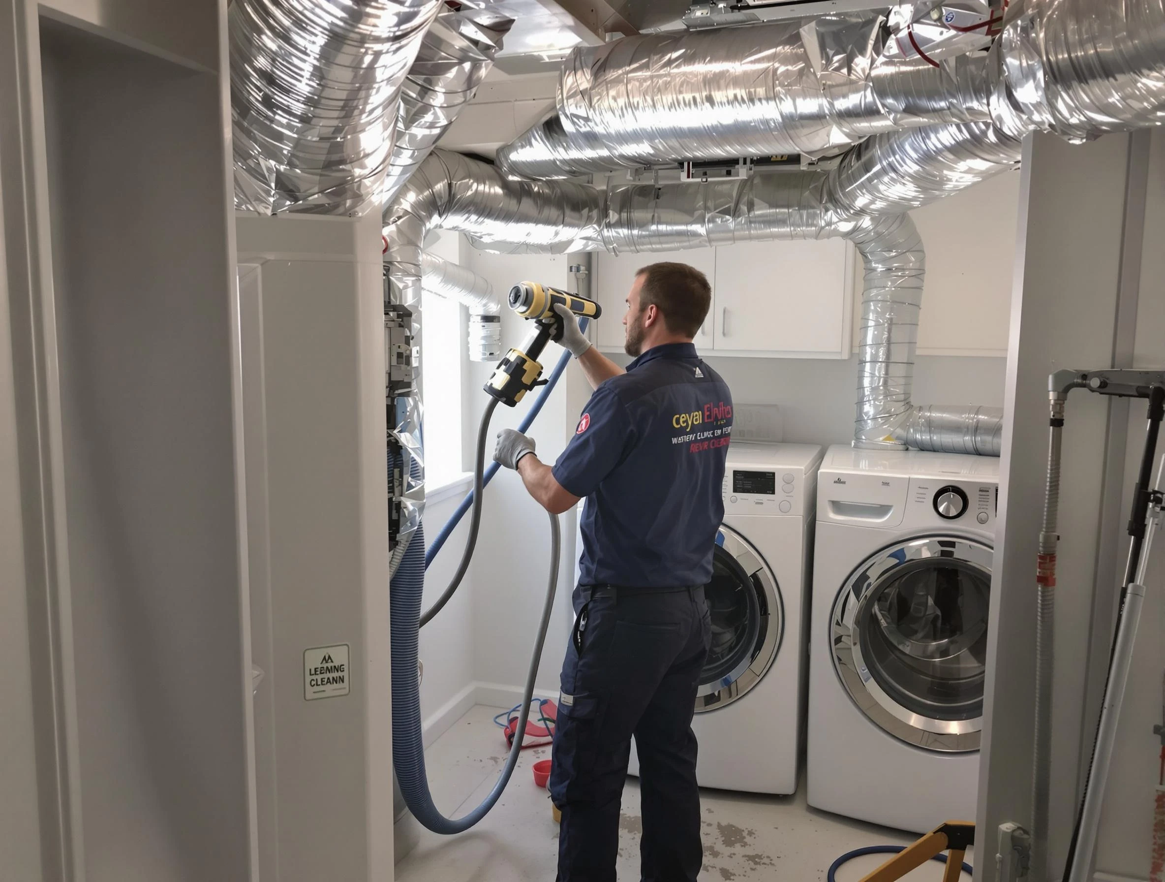 Evergreen Dryer Vent Cleaning specialist using advanced equipment for thorough duct cleaning in Evergreen
